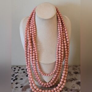 Lisa e matte beaded 5 strand necklace